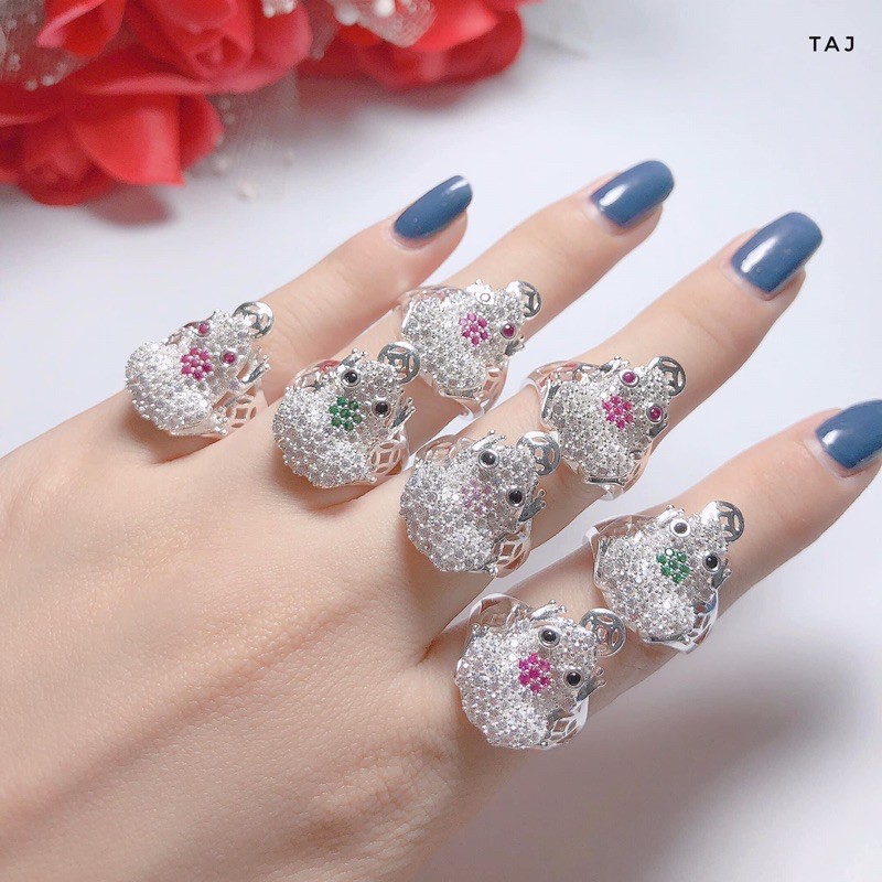 Nhẫn cóc ngậm tiền tài lộc