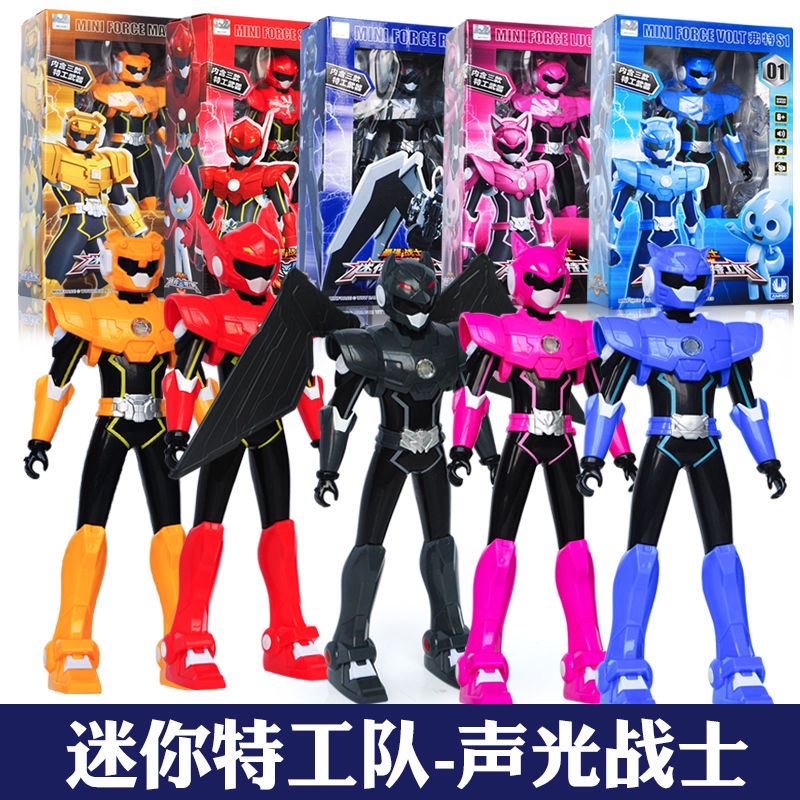 Miniforce x / mini capsule mini x force robot mini force sound and light warrior doll bộ mô hình búp bê