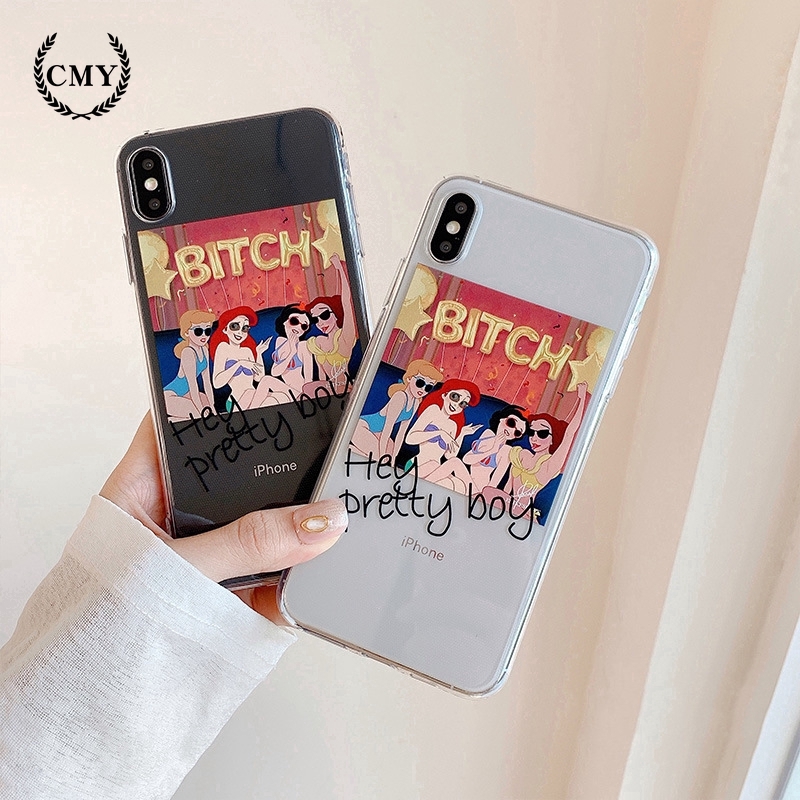 Ốp điện thoại silicone TPU in hình công chúa vui nhộn cho IPHONE 11/11PRO 11PRO MAX X XR XS XS MAX 7 8+ SE | BigBuy360 - bigbuy360.vn