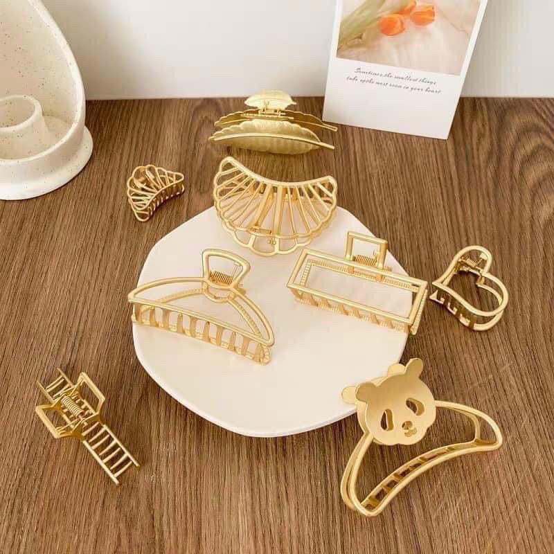 SET 8 KẸP TÓC ÁNH VÀNG HÀN QUỐC KẸP TO ĐẸP SIÊU BỀN