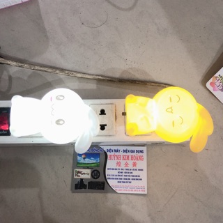 Đèn ngủ led hình thỏ công tắc siêu cute