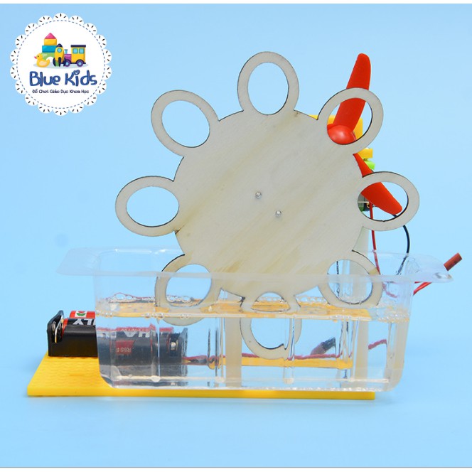 Đồ chơi khoa học STEAM tự làm máy thổi bong bóng tự động bằng gỗ, kích thích sáng tạo và phát triển trí tuệ