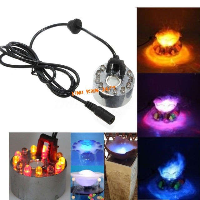 Máy phun sương có đèn led thay đổi màu kèm nguồn adapter 24V