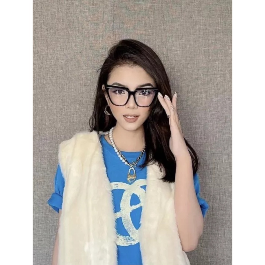 Vòng cổ titan dây chuyền thương hiệu CC ngọc trai nhân tạo mặt ổ khóa sang chảnh VCH13