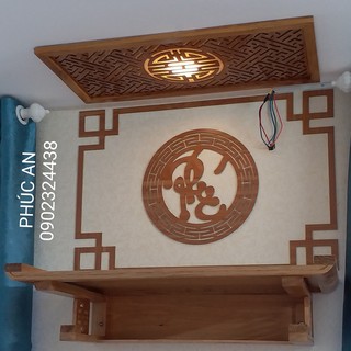 Mẫu tủ thờ đơn giản giá rẻ hcm mã 4P88CV Size 88 x 48 trọn bộ đầy đủ y như trong hình