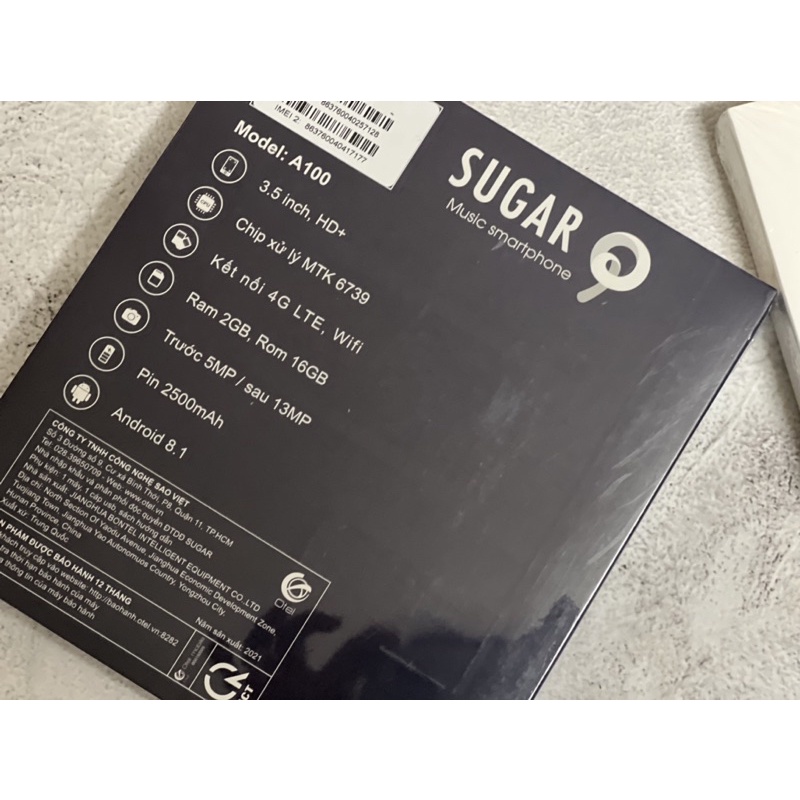 Điện thoại Sugar A100  - Hàng Chính Hãng , full hộp , nguyên seal + tặng kèm ốp lưng Cute