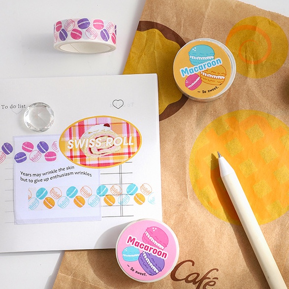 Peach Cheese cow Dessert Life series tape stickers Diary Scarpbooking DIY Decoration Washi Tape