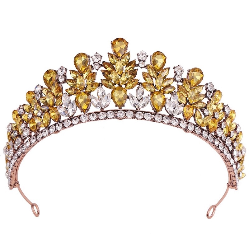 Vương Miện Công Chúa Đính Pha Lê Thời Trang Cho Cô Dâu