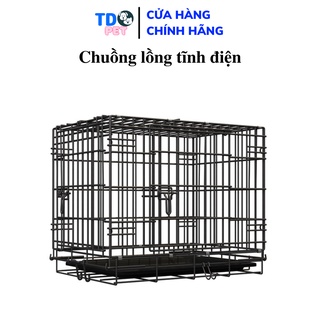 Chuồng lồng cho chó mèo TDPET sơn tĩnh điện vân đá gấp gọn dễ dàng