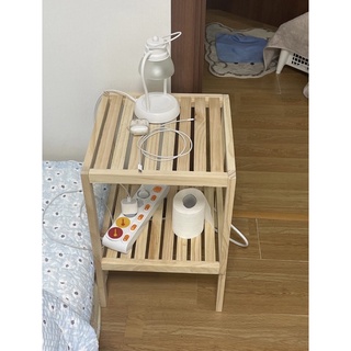 Kệ gỗ, tab đầu giường 2 tầng gỗ thông nhập khẩu