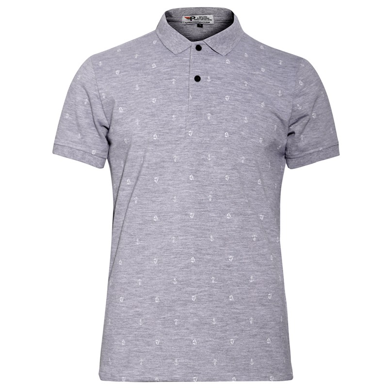 Áo thun polo nam họa tiết mỏ neo cao cấp pigofashion AHT04 (màu Ghi chú)