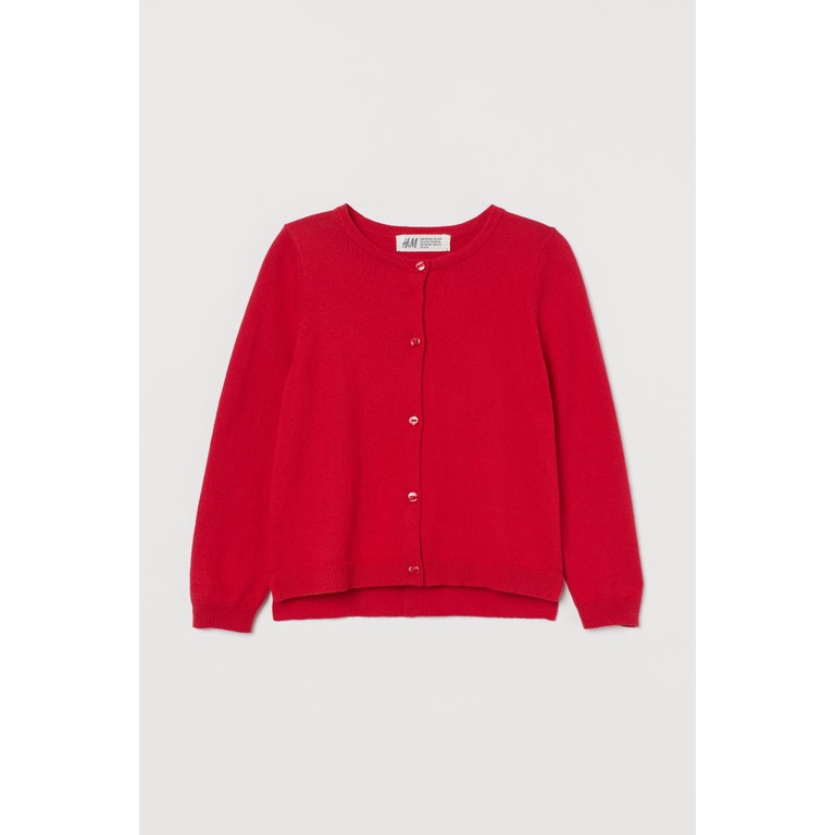 Áo len cardigan đỏ HM H&amp;M _hàng chính hãng authentic