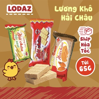 Lương khô Hải Châu 5 sao mix vị bánh lương khô Lodaz thơm ngon gói 65g tiện lợi