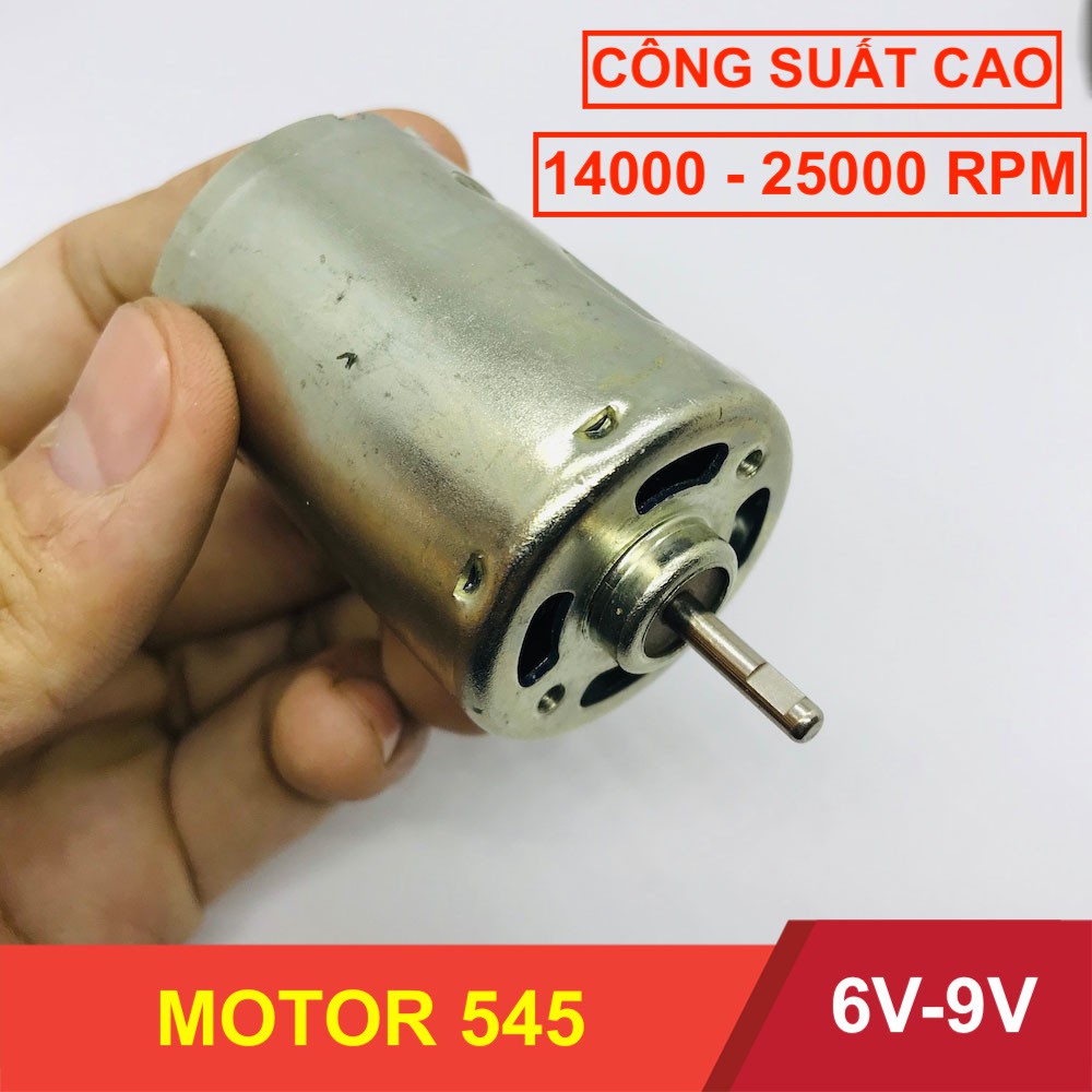 Motor 545 công suất cao dùng pin 5V - 9V tốc độ 14000 - 25000 RPM - LK0195