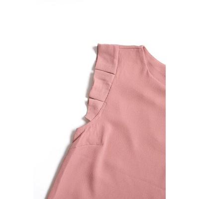 Áo xô sát nách bèo, cổ tròn cài sau MONTEAU