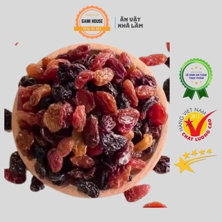 Nho Khô Chi Lê Mix 3 Màu Vàng - Đỏ - Đen Tự Nhiên Không Đường (Giảm Cân)  Nhập Khẩu 100% Hũ 500g