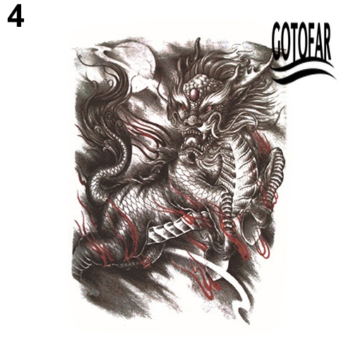 Hình Xăm Dán Tạm Thời Hình Đầu Lâu Cỡ Lớn Chống Nước Có Thể Tháo Gỡ