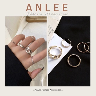 Set nhẫn 5 chiếc cá tính | Set nhẫn Unisex | AnLee Fashion Accessories