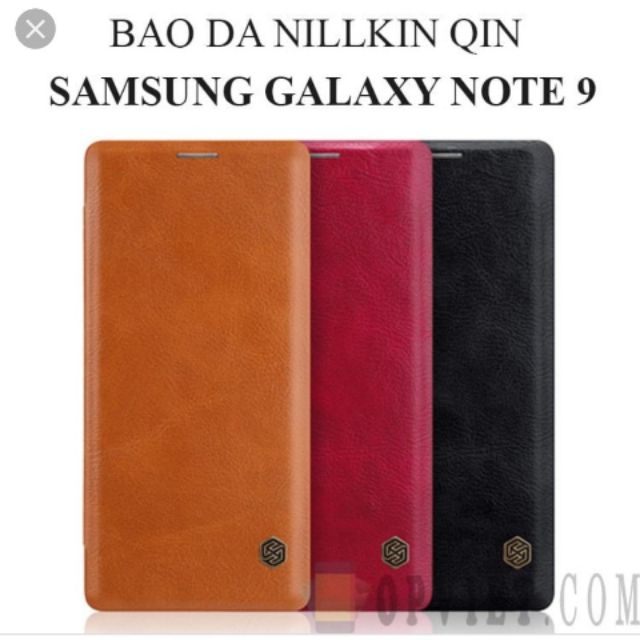Bao da Nillkin Qin cho galaxy note 9 có ngăn để thẻ car... hàng Chính hãng