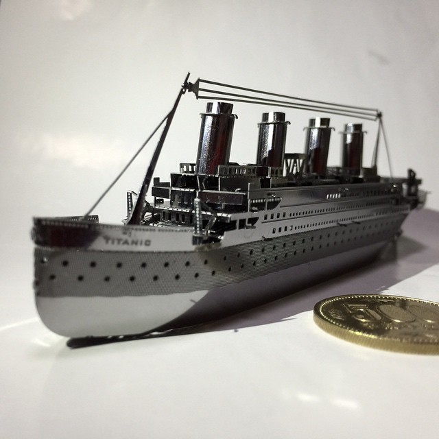 Mô hình 3D kim loại lắp ráp Tàu Titanic [ Chưa lắp ] - Con tàu chở khách nổi tiếng nhất trong lịch sử hàng hải