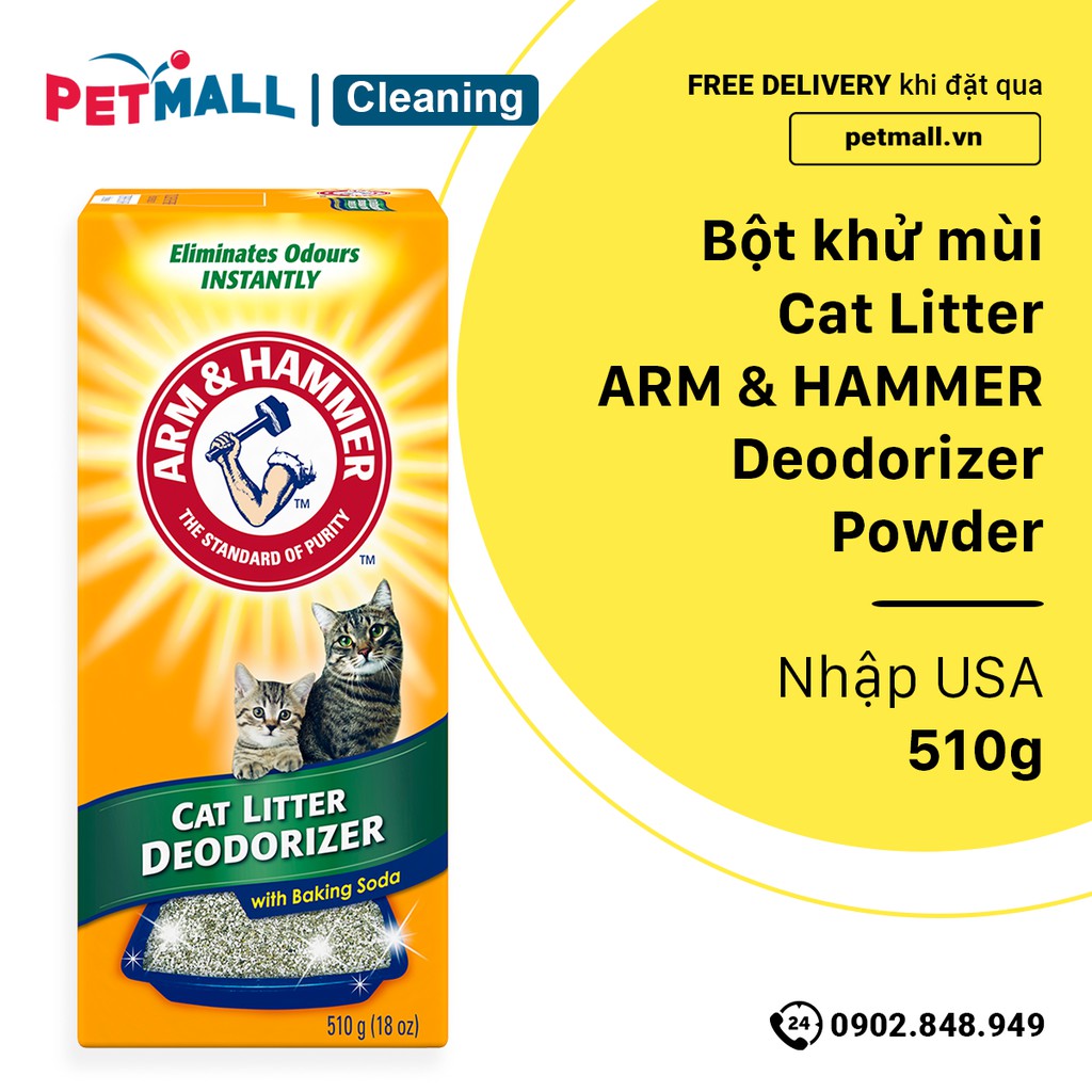 Bột khử mùi Cat Litter ARM & HAMMER Deodorizer Powder 510g - Nhập USA