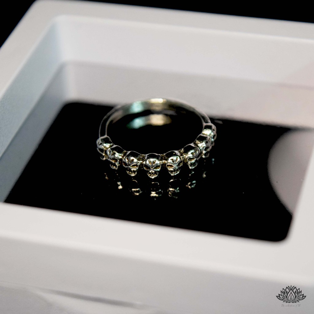 Nhẫn hình đầu lâu màu xi bạc - The Collection of TC
