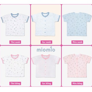 Áo sơ sinh ngắn tay cài giữa mỏng MIOMIO