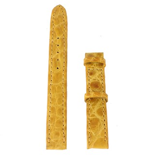 Dây đồng hồ Huy Hoàng da cá sấu size nhỏ màu vàng nghệ-HF8257