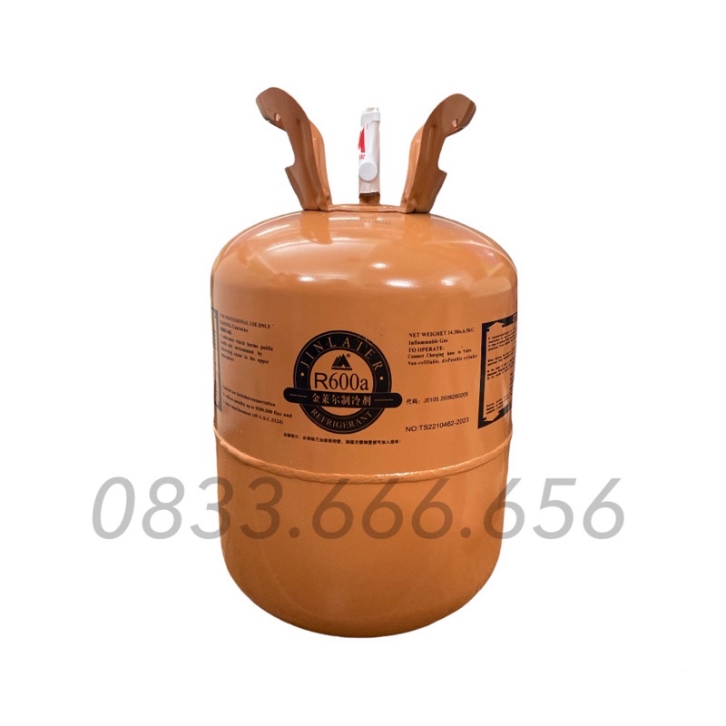 Gas lạnh R600a tủ lạnh tủ đông - Môi chất lạnh R600a (bình 6.5kg gas)