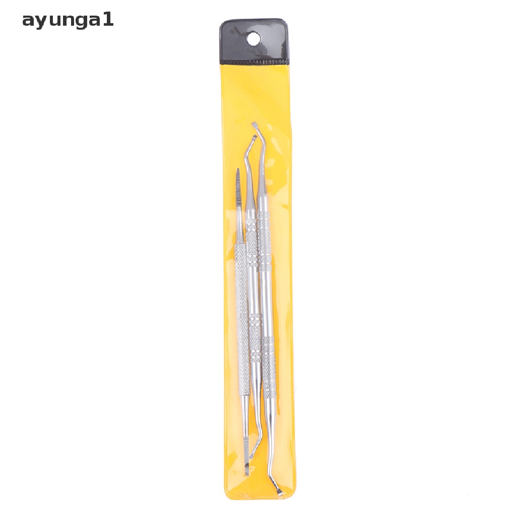 [ayunga1] 3pcs/set Ingrown Toe Nail File Manicure Pedicure Care Manicure Correction Tool [new]