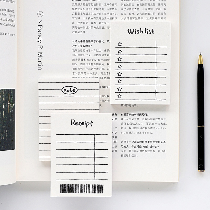 Set 50 Giấy Note Ghi Chú Họa Tiết Dễ Thương