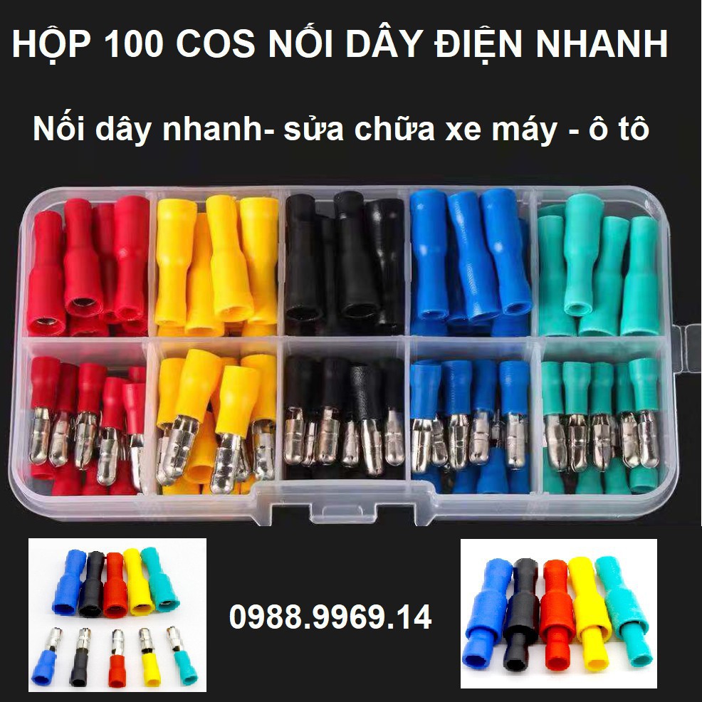 Đầu cos nối dây điện nhanh - cos dùng sửa chữa xe máy - ô tô [hangchinhhang]