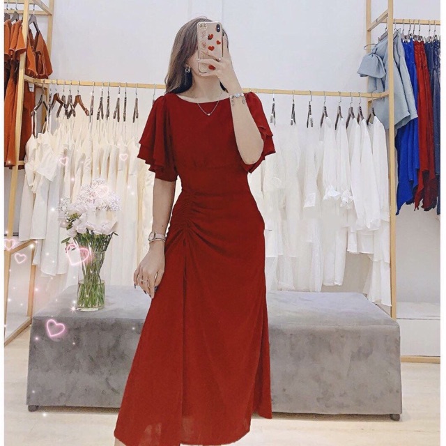 Đầm váy maxi rút dây 3 màu (kèm hình thật) | BigBuy360 - bigbuy360.vn
