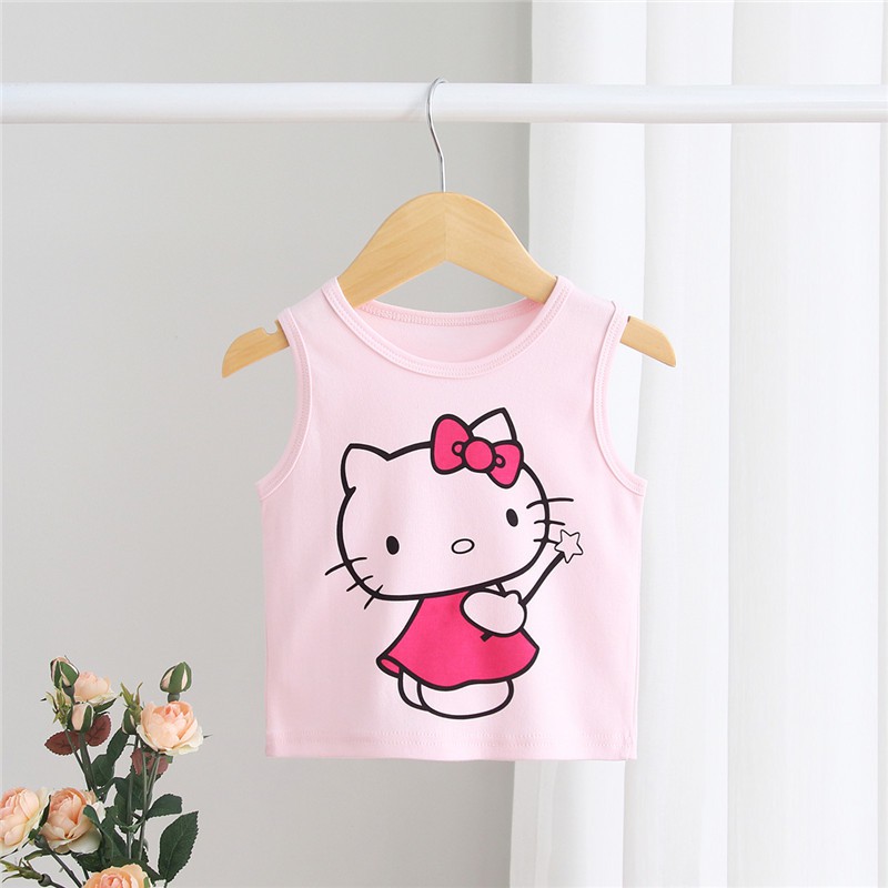 ÁO BA LỖ COTTON 4C BA LỖ HÌNH NGỘ NGHĨNH KITTY, BÉ MẮT TO, DÊ CHO BÉ TRAI VÀ BÉ GÁI