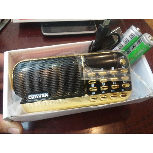 (CHÍNH HÃNG)Cr836s Loa nghe mp3,loa nghe Usb, Thẻ nhớ,nghe FM,Craven, học tiếng anh cho bé