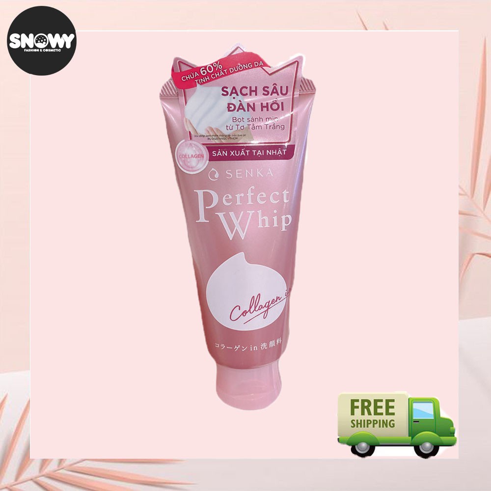 Sữa rửa mặt tạo bọt chiết xuất tơ tằm trắng Senka Perfect Whip 120g | BigBuy360 - bigbuy360.vn