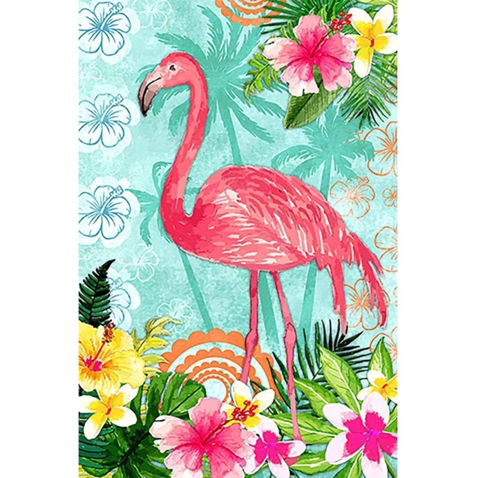 Bộ Tranh Đính Đá 5D Tự Làm Toàn Diện Hình Chim Hồng Hạc Cho Người Lớn