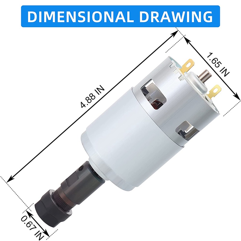 Động Cơ Trục Chính Và Đầu Nối ER11 24V 20000 R/Min Dành Cho Máy Khắc CNC 3018 775