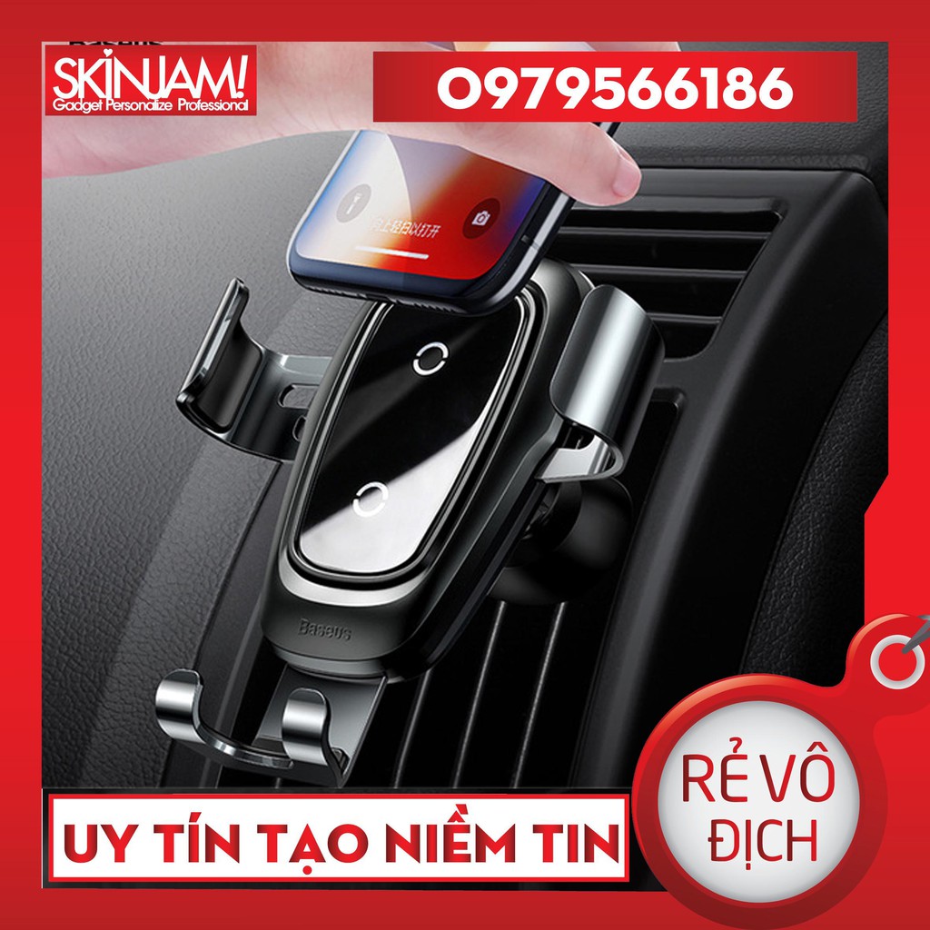 Giá Đỡ Điện Thoại Kẹp Cửa Gió Ô Tô BASEUS Kiêm Sạc Không Dây