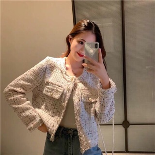 (Hàng oder)Áo dạ tweed sang chảnh