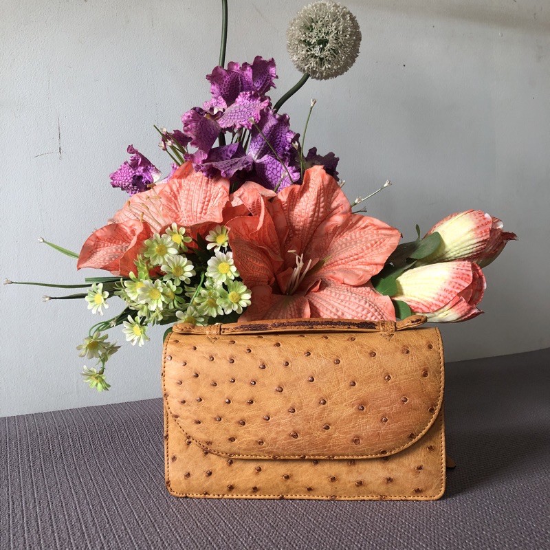 Xách tay đeo chéo da đà điểu thật 💯 hàng si