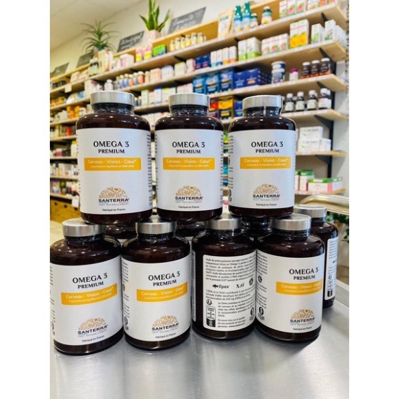 Viên Uống Omega 3 Santerra Nhập Khẩu Pháp ❤️Hộp 200 viên❤️