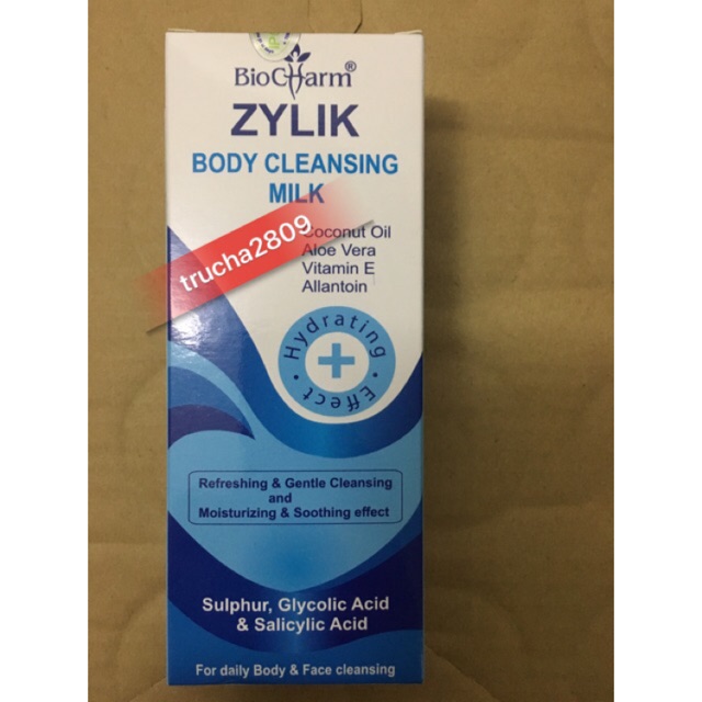 BIOCHAM ZYLIK BODY CLEANSING MILK. SỮA TẮM