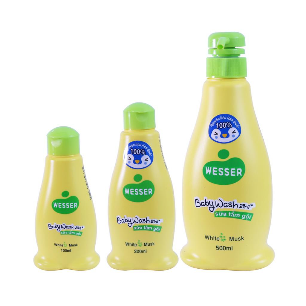 Tắm Gội Wesser 2 in 1 200ml - 500ml đủ mùi