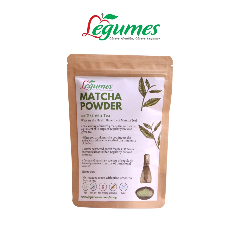 Bột Matcha Sấy Lạnh Nguyên Chất Hữu Cơ- Matcha Powder - Légumes Việt Nam