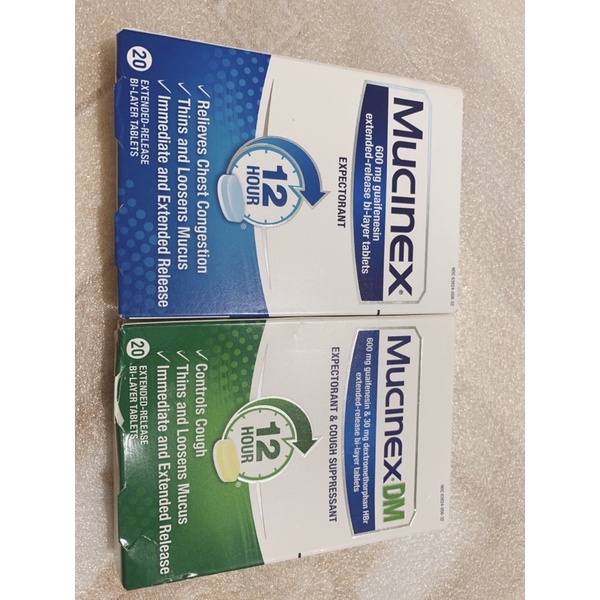 viên uống Mucinex MucinexDM 20 viên giảm ho long đờm tức ngực