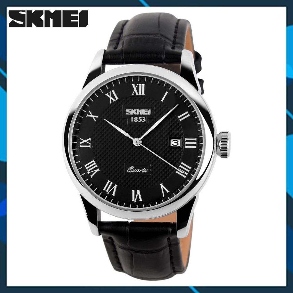 Đồng hồ nam dây da SKMIE,Doanh nhân Đồng hồ thạch anh Thời trang mới Dây da không thấm nước,BH 12 tháng