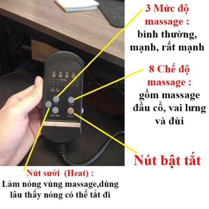 Ghế massage toàn thân trên ô tô - Ghế mát.xa toàn thân 5 vùng da cao cấp hàng chính hãng