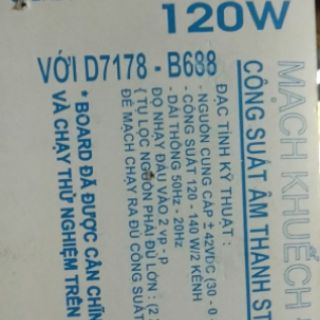 Bo mạch công suất chạy 4 sò 120w