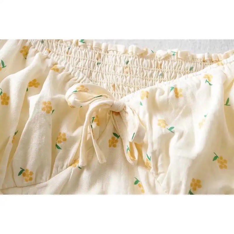 NEW ARRIVALS HÀNG SĂN - ÁO CROTOP HOA NHÍ BO LƯNG KÈM ẢNH THẬT